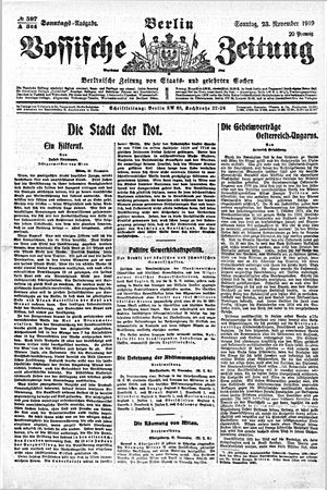 Vossische Zeitung vom 23.11.1919