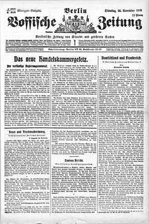 Vossische Zeitung vom 25.11.1919
