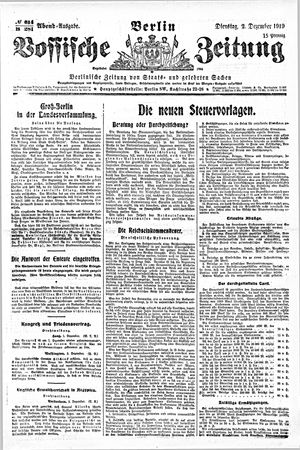 Vossische Zeitung vom 02.12.1919