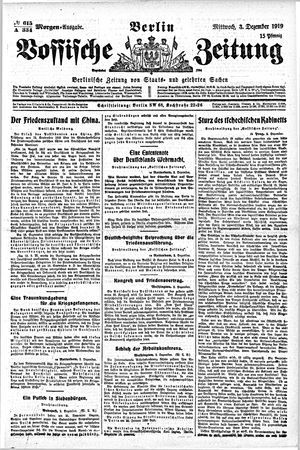 Vossische Zeitung vom 03.12.1919