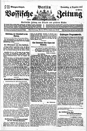 Vossische Zeitung vom 04.12.1919
