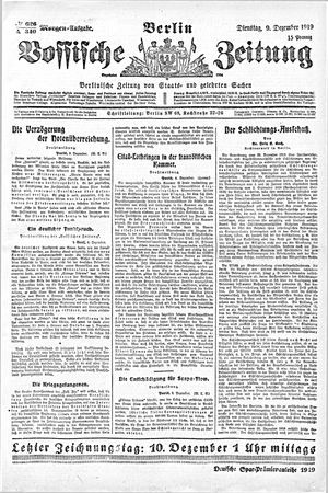 Vossische Zeitung vom 09.12.1919