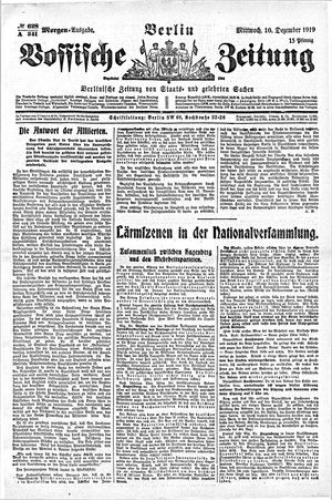 Vossische Zeitung vom 10.12.1919