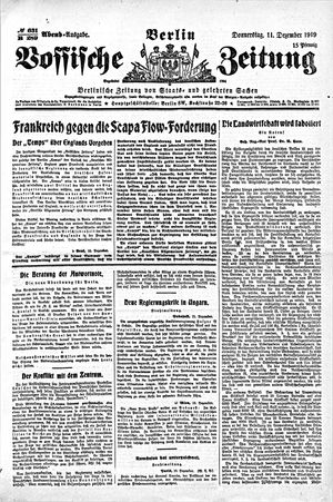 Vossische Zeitung vom 11.12.1919