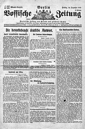 Vossische Zeitung vom 12.12.1919