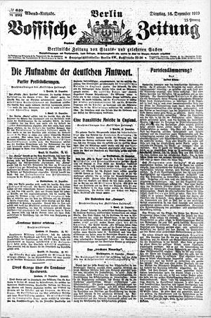 Vossische Zeitung on Dec 16, 1919