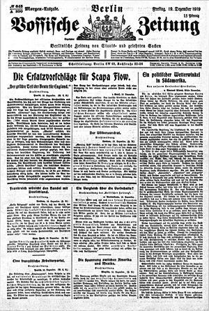 Vossische Zeitung vom 19.12.1919