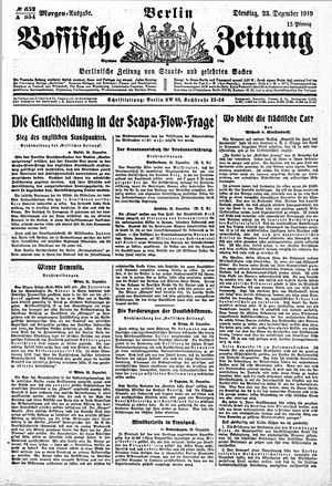 Vossische Zeitung vom 23.12.1919