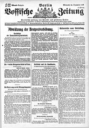 Vossische Zeitung vom 24.12.1919