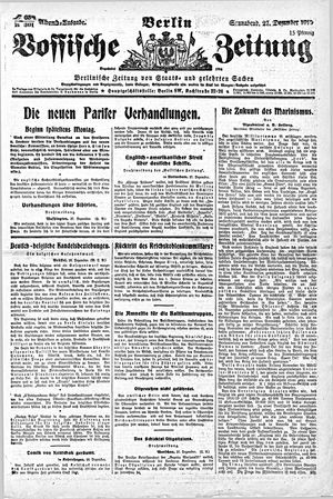 Vossische Zeitung on Dec 27, 1919