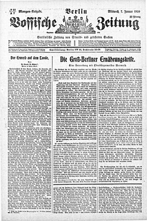 Vossische Zeitung vom 07.01.1920