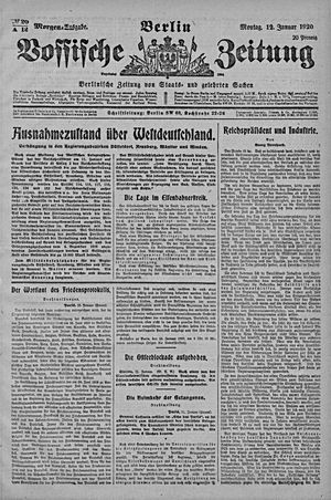 Vossische Zeitung vom 12.01.1920
