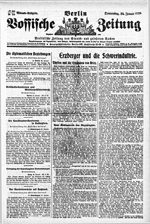 Vossische Zeitung vom 22.01.1920