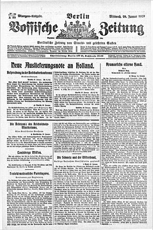 Vossische Zeitung vom 28.01.1920