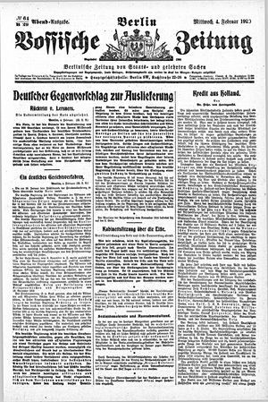 Vossische Zeitung vom 04.02.1920