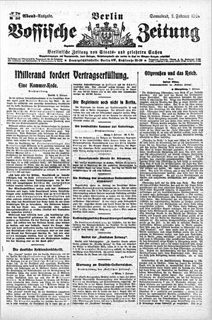 Vossische Zeitung vom 07.02.1920