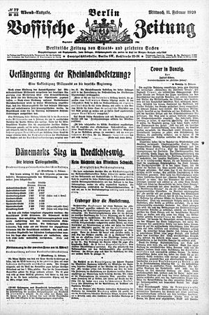 Vossische Zeitung vom 11.02.1920