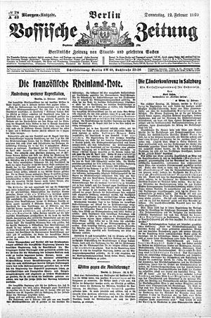 Vossische Zeitung vom 12.02.1920