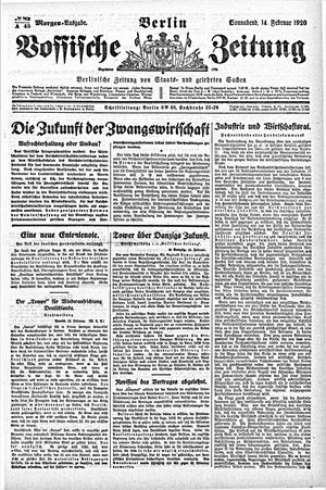 Vossische Zeitung on Feb 14, 1920