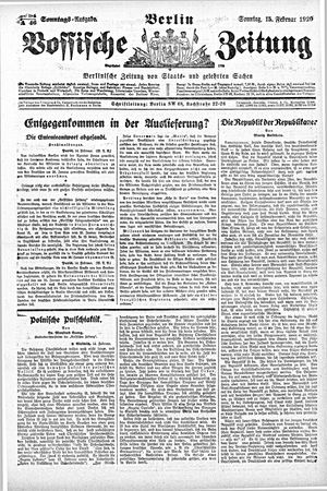 Vossische Zeitung vom 15.02.1920