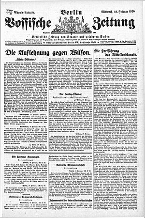 Vossische Zeitung on Feb 18, 1920