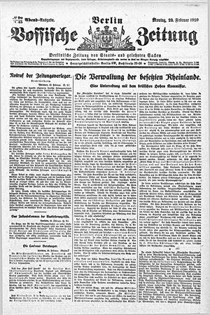 Vossische Zeitung on Feb 23, 1920