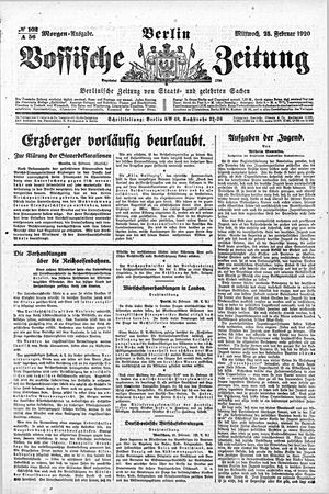Vossische Zeitung on Feb 25, 1920
