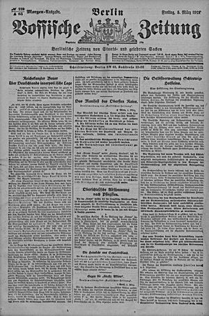 Vossische Zeitung on Mar 5, 1920