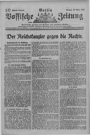 Vossische Zeitung vom 29.03.1920