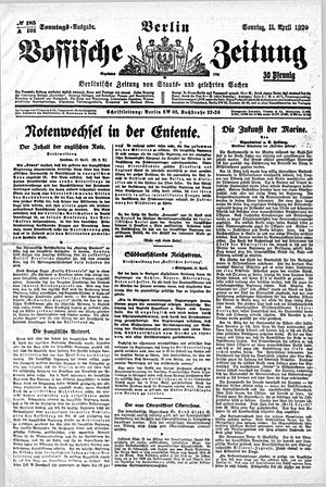 Vossische Zeitung on Apr 11, 1920