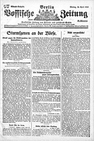 Vossische Zeitung vom 12.04.1920