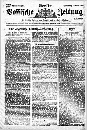Vossische Zeitung vom 15.04.1920