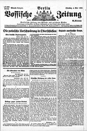 Vossische Zeitung vom 04.05.1920