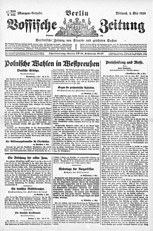 Vossische Zeitung vom 05.05.1920