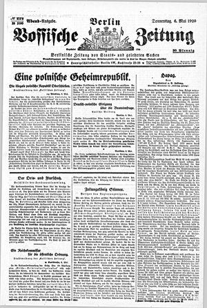 Vossische Zeitung vom 06.05.1920