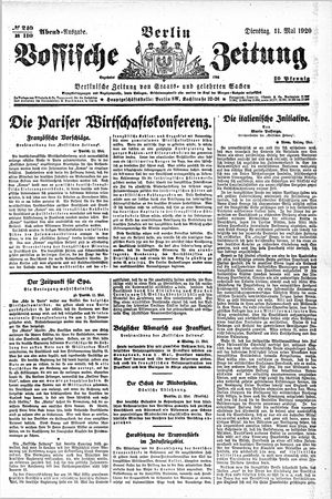 Vossische Zeitung vom 11.05.1920