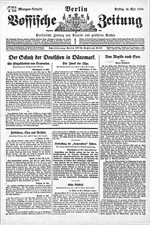 Vossische Zeitung vom 14.05.1920
