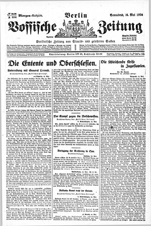 Vossische Zeitung on May 15, 1920