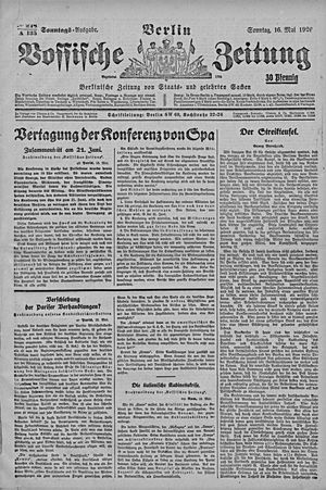 Vossische Zeitung vom 16.05.1920