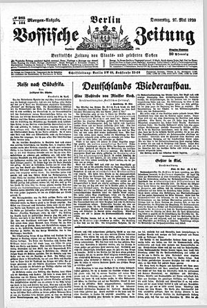 Vossische Zeitung on May 27, 1920