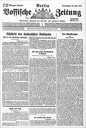 Vossische Zeitung vom 10.06.1920