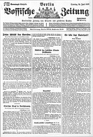 Vossische Zeitung vom 13.06.1920