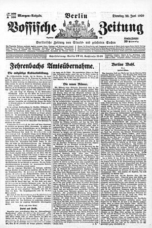 Vossische Zeitung on Jun 22, 1920