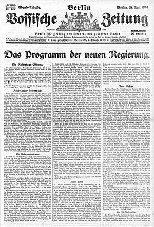 Vossische Zeitung on Jun 28, 1920