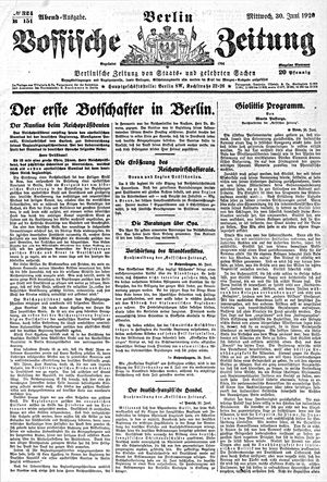 Vossische Zeitung vom 30.06.1920