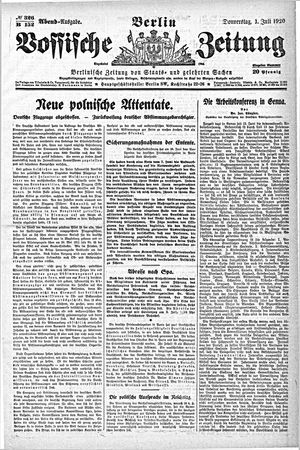 Vossische Zeitung on Jul 1, 1920