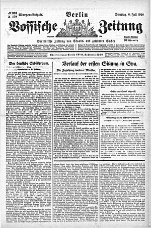 Vossische Zeitung on Jul 6, 1920
