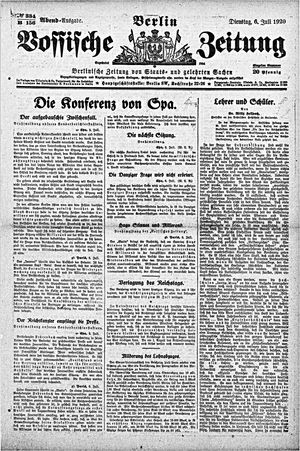 Vossische Zeitung on Jul 6, 1920
