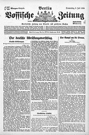 Vossische Zeitung vom 08.07.1920