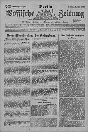 Vossische Zeitung on Jul 11, 1920